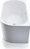 Halb freistehende Badewanne 180 x 75 x 58 cm Acryl Weiß 255 Produktbild-Vorschau 5