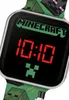 A close-up of a Minecraft-themed digital watch displaying the time. Podgląd zdjęcia produktu