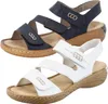 Rieker Damen Sandalen Klettverschluss Sandaletten V27Z0, Produktbild-Vorschau 3
