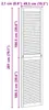 vidaXL Porta armadio 2 pz Naturale 201 x 2,1 x 49,5 cm Anteprima dell’immagine prodotto 7