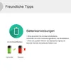 Instructions on battery usage with illustrations. Produktbild-Vorschau