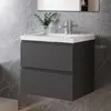 60 cm Badmöbel-Set Unterschrank mit dick Keramik waschtisch Produktbild-Vorschau 1
