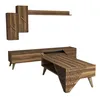 A set of wooden living room furniture, including a wall shelf, a media console, and a coffee table, displayed against a white background. Náhled obrázku produktu