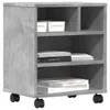 vidaXL Druckerständer mit Rollen Betongrau 41x32x48 cm Produktbild-Vorschau 4