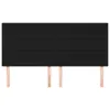 Kopfteile 4 Stk. Schwarz 100x5x78/88 cm Stoff Produktbild-Vorschau 3