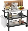 Carrello da pranzo mobile, scaffale da cucina a 4 livelli Anteprima dell’immagine prodotto 1