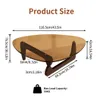 WISFOR Couchtisch, Wohnzimmertisch aus Glas und Holz, 110,5 Produktbild-Vorschau 8