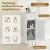 COSTWAY Badmeubel met lade, vrijstaand smal badmeubel met Productafbeelding-voorbeeld 7