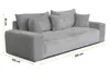 Cord Schlafsofa 3-Sitzer 265 x 105 cm Hellgrau mit Produktbild-Vorschau 6