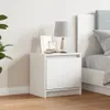 Comodino bianco 40x30,5x40 cm in legno di pino massiccio Anteprima dell’immagine prodotto 3