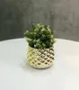 Keramický kvetináč 14 cm zlatý Náhľad obrázku produktu 4