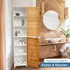 osoltus Badregal Hochschrank 190 cm Wandschrank Bambus Produktbild-Vorschau 4