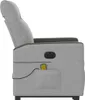 vidaXL Massagesessel mit Aufstehhilfe Elektrisch Wolkengrau Produktbild-Vorschau 5