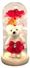 Ewige Rose im Glas mit süßem Teddybär Produktbild-Vorschau 1