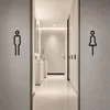 Toilettenschilder selbstklebend, Acryl, 18 cm, 2 Stück, schwarz Productafbeelding-voorbeeld
