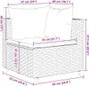 vidaXL 7-tlg. Garten-Lounge-Set mit Kissen Schwarz Poly Produktbild-Vorschau 8