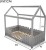 okwish Dětská postel dřevěný dům postel, rám postele 90 x Náhled obrázku produktu 6