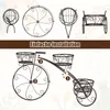 An instructional diagram showing how to assemble a metal bicycle-shaped plant stand. Anteprima dell’immagine prodotto