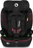 A black car seat with red trim and a white logo. Náhľad obrázku produktu