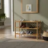 Relaxdays Schuhregal Walnussholz, 9 Paar Schuhe, 3 Produktbild-Vorschau 3