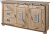 MASSIVMOEBEL24 Sideboard Mango 150x45x80 whitewash lackiert Produktbild-Vorschau 3