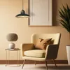 A cozy living room corner with a chair, side table, and a plant. Produktbild-Vorschau