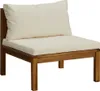 6-tlg. Garten-Lounge-Set mit Creme Kissen Massivholz Akazie Produktbild-Vorschau 4