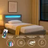 A single bed with LED lighting in a bedroom setting. Produktbild-Vorschau