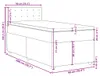 vidaXL Boxspringbett mit Matratze Taupe 90x200 cm Stoff Produktbild-Vorschau 8