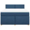 Boxspringbett mit Matratze Blau 160x200 cm Stoff Produktbild-Vorschau 6