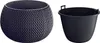 Two dark-colored planters are shown side-by-side against a white background. Produktbild-Vorschau