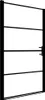 vidaXL Douchedeur, gehard glas, 91x195 cm, zwart Productafbeelding-voorbeeld 1
