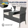 Banc de jardin en polyrotin 2 places avec coussins table Voir les images du produit 5