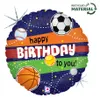 Folienballon rund 45cm Sports Happy Birthday Produktbild-Vorschau 2