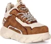 A single Buffalo Cld Chai Warm sneaker in beige and brown. Podgląd zdjęcia produktu