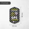 iSecur 4er GPS Tracking Aufkleber Set I 3 x 5 cm I Warning Produktbild-Vorschau 2