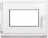 A white window frame with a blank white pane. Anteprima dell’immagine prodotto