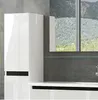 Badmöbel Set Weiß / Schwarz Optik Hochglanz Badezimmermöbel Produktbild-Vorschau 4