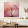 MuchoWow® - Leinwandbilder - Baum - Rosa - Gold - Modern, Produktbild-Vorschau 6