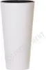 A white plant pot with a black rim, isolated on a white background. Náhled obrázku produktu