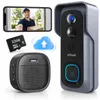 ieGeek 2K Videodeurbel met camera, 32GB SD-kaart, Wi-Fi, Productafbeelding-voorbeeld 1