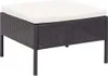 3-tlg. Garten-Lounge-Set mit Auflagen Poly Rattan Schwarz Produktbild-Vorschau 10