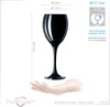 PLATINUX Schwarze Weingläser aus Glas Wasserglas Set 6 Produktbild-Vorschau 5