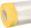 A roll of masking tape attached to a plastic drop cloth. Náhled obrázku produktu