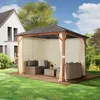 Gartenpavillon 3x3 m Holzoptik, Stahldach Hardtop 4 Produktbild-Vorschau 2