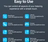 An infographic detailing the touch controls for a pair of wireless earbuds. Náhled obrázku produktu