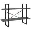 vidaXL Bücherregal 2 Fächer Grau 100x30x70 cm Kiefer Produktbild-Vorschau 2