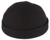 Bullani randloses Docker Cap aus 100% Leinen in schwarz