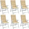 The Living Store Hochlehner-Auflagen 6 Stk. Melange Beige Produktbild-Vorschau 2
