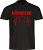 multifanshop Herren T-Shirt - Nürnberg - Herzschlag, Produktbild-Vorschau 1